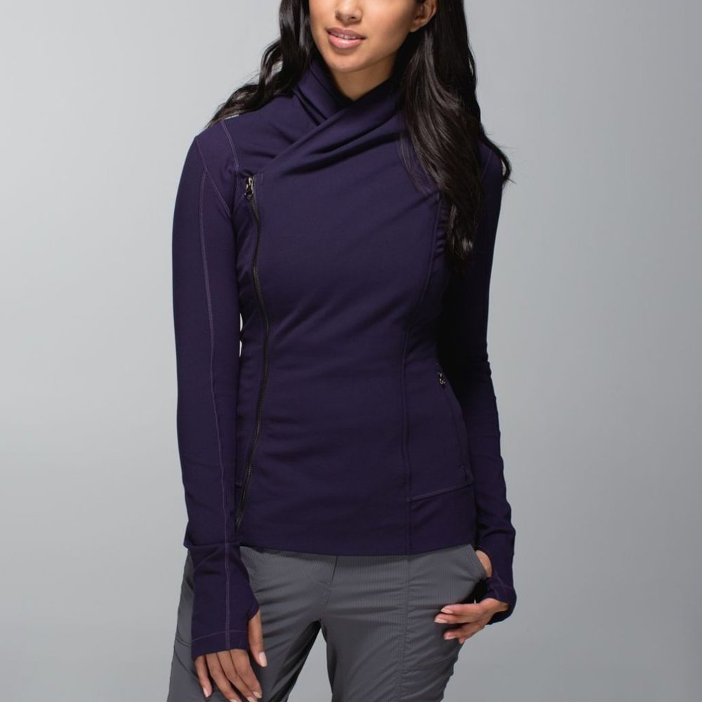 Lululemon Bhakti Yoga Jacket Size 6 Black Grape